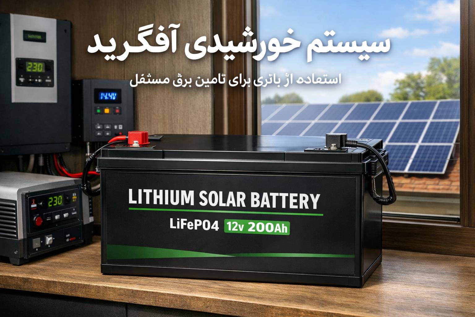 باتری خورشیدی در سیستم آفگرید برای تامین برق مستقل