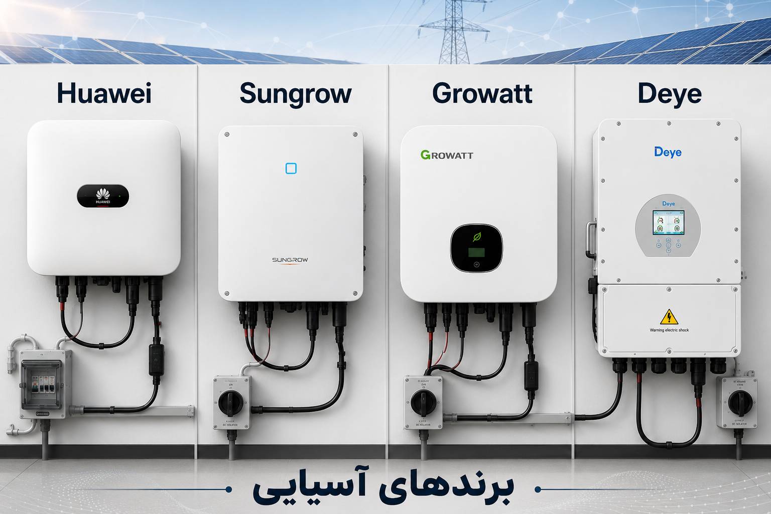 اینورتر خورشیدی هوآوی، اینورتر Sungrow، اینورتر Growatt، اینورتر Deye