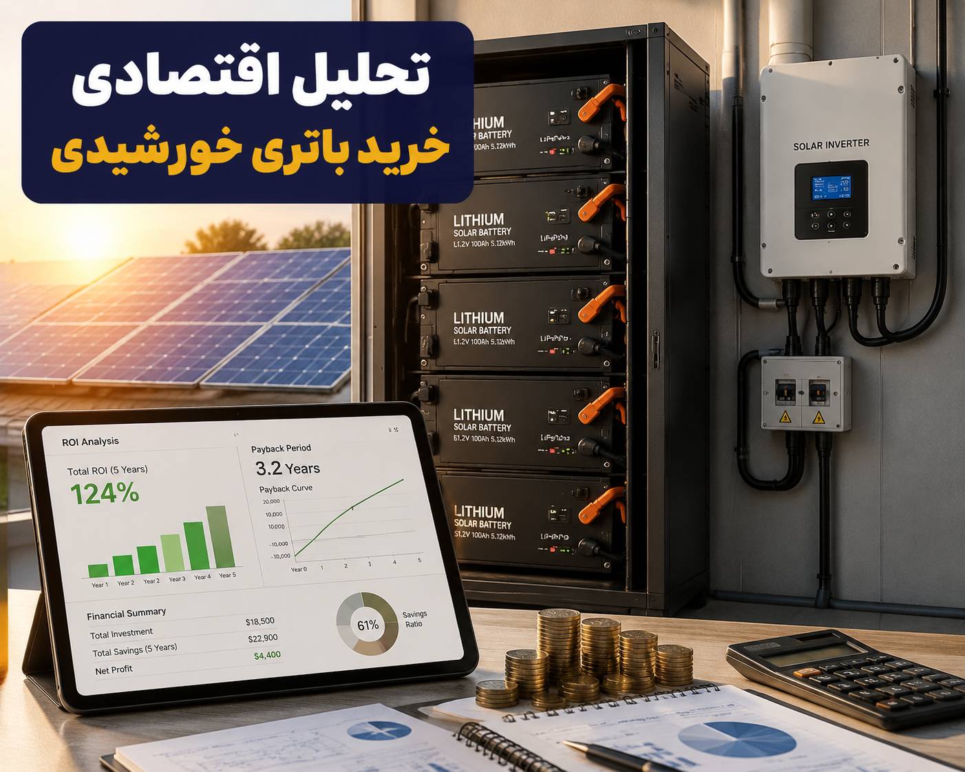 بررسی بازگشت سرمایه باتری در سیستم خورشیدی