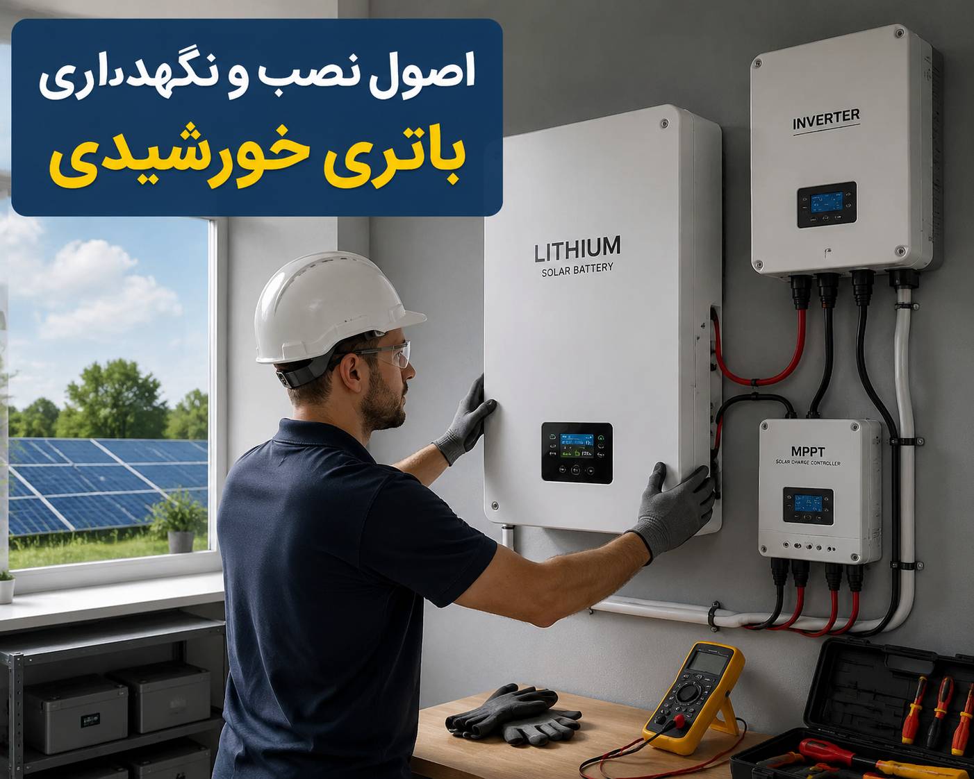 نصب استاندارد باتری خورشیدی در سیستم ذخیره انرژی