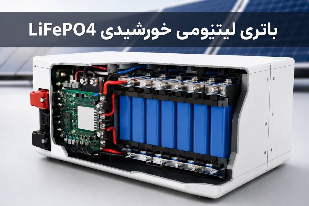 ساختار داخلی باتری لیتیومی LiFePO4 در سیستم خورشیدی